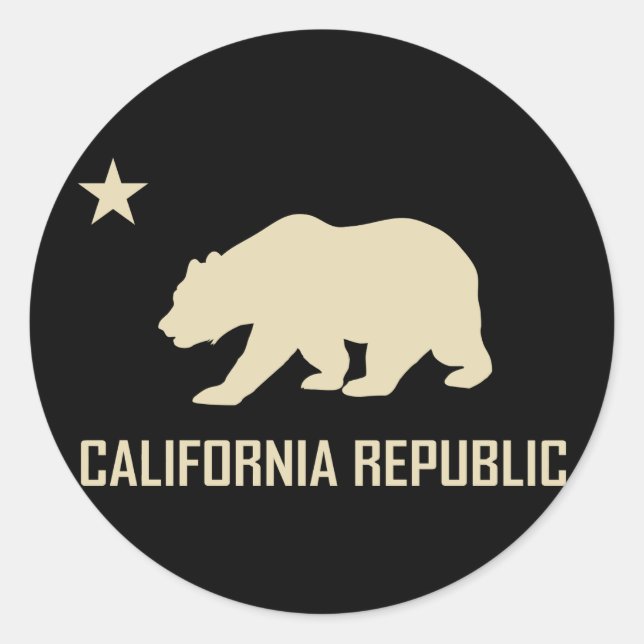Pegatina de la república de California (Anverso)