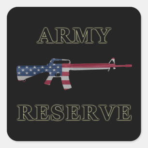 Pegatina de la reserva del ejército M16 negro