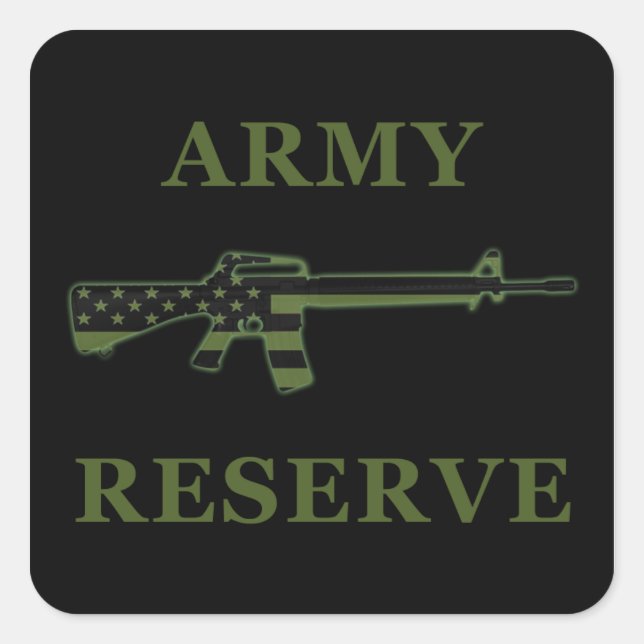 Pegatina de la reserva del ejército M16 negro some (Anverso)