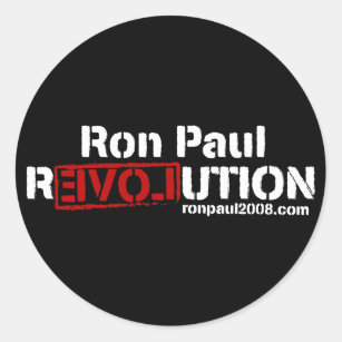 Pegatina de la revolución de Ron Paul