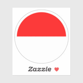 Pegatina de la Ronda Bandera de Indonesia