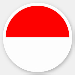 Pegatina de la Ronda Bandera de Indonesia