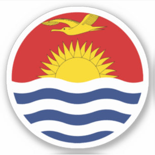 Pegatina de la Ronda Bandera de Kiribati