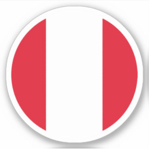 Pegatina de la Ronda Bandera de Perú