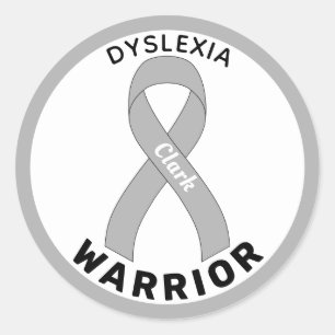Pegatina de la Ronda Blanca del Guerrero de Dyslex