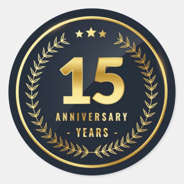 pegatina de la Ronda Clásica de 15 Años (Anverso)