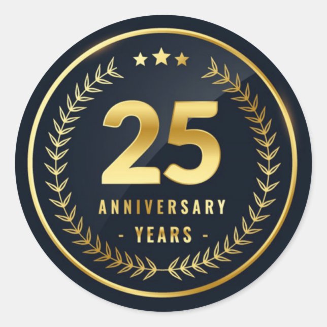 pegatina de la Ronda Clásica de 25 Años (Anverso)