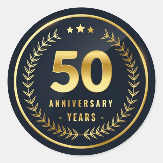 pegatina de la Ronda Clásica de 50 Aniversarios (Anverso)