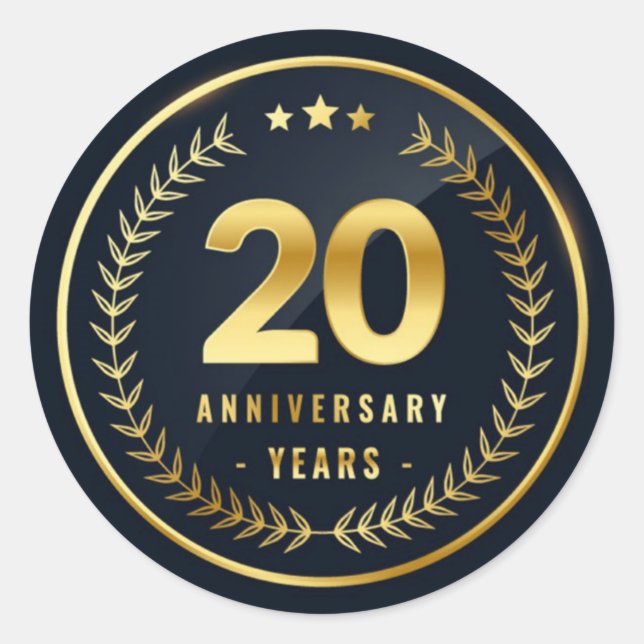 pegatina de la Ronda Clásica de Aniversario de 20  (Anverso)