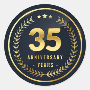 pegatina de la Ronda Clásica de Aniversario de 35 