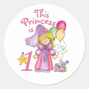 Pegatina de la Ronda Clásica del Primer Cumpleaños