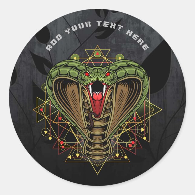 Pegatina de la Ronda Cosmic King Cobra (Anverso)