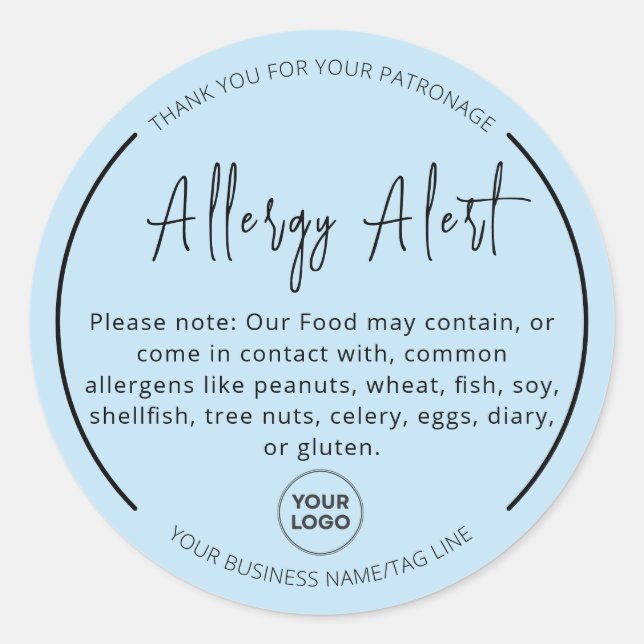 Pegatina de la Ronda de Aviso de Alimentos de Aler (Anverso)