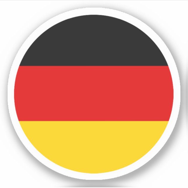 Pegatina de la Ronda de Bandera de Alemania (Anverso)