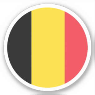 Pegatina de la Ronda de Bandera de Bélgica