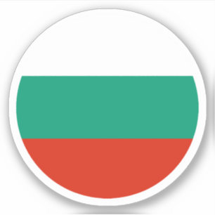 Pegatina de la Ronda de Bandera de Bulgaria