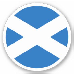 Pegatina de la Ronda de Bandera de Escocia