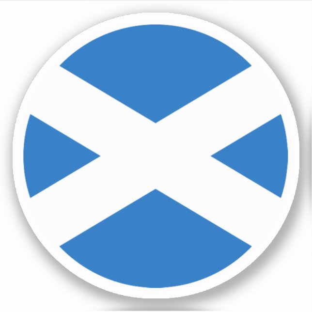 Pegatina de la Ronda de Bandera de Escocia (Anverso)