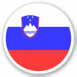 Pegatina de la Ronda de Bandera de Eslovenia