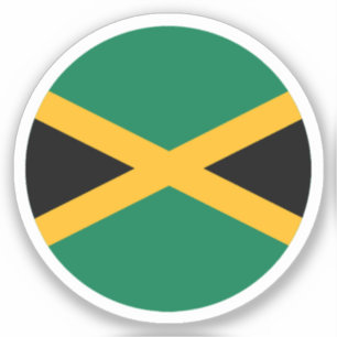 Pegatina de la Ronda de Bandera de Jamaica