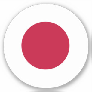 Pegatina de la ronda de bandera de Japón