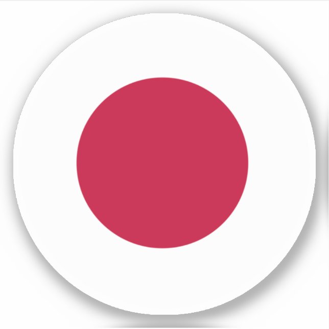 Pegatina de la ronda de bandera de Japón (Anverso)
