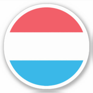 Pegatina de la Ronda de Bandera de Luxemburgo