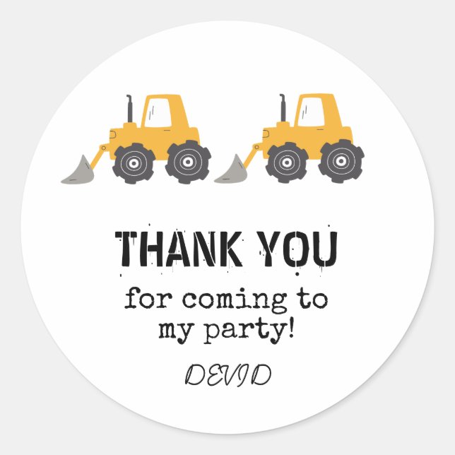 Pegatina de la Ronda de Cumpleaños del Camión de C (Anverso)