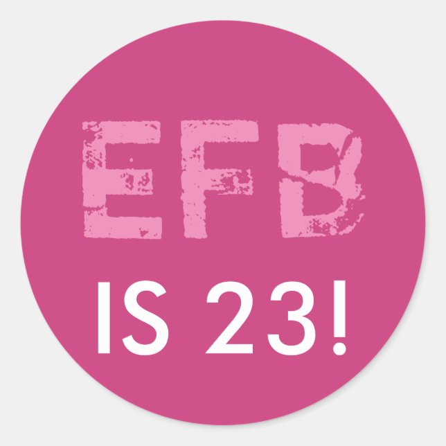 Pegatina de la ronda de cumpleaños inicial (Anverso)