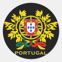 Pegatina de la Ronda de Escudos de Portugal