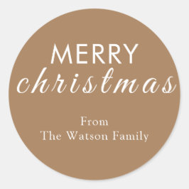 Pegatina de la ronda de guiones navideños rusos