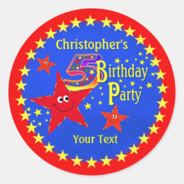 Pegatina de la Ronda de la Fiesta de Cumpleaños de