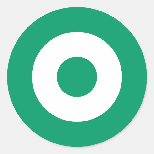 Pegatina de la Ronda de Mod Verde (Anverso)