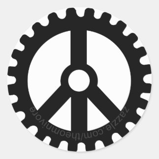 pegatina de la ronda de paz