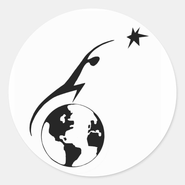 Pegatina de la ronda de solución espacial (Anverso)