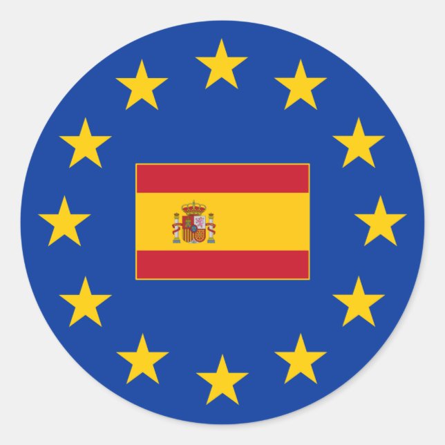 Pegatina de la Ronda España de la Unión Europea (Anverso)