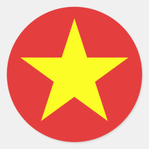 Pegatina de la ronda estrella amarilla de la bande