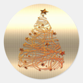 Pegatina de la ronda navideña clásica