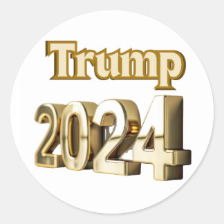 Pegatina de la ronda Trump2024
