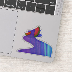 Pegatina de la sandía galaxia