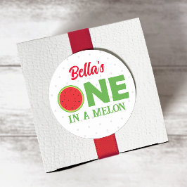 Pegatina de la sandía por primer cumpleaños