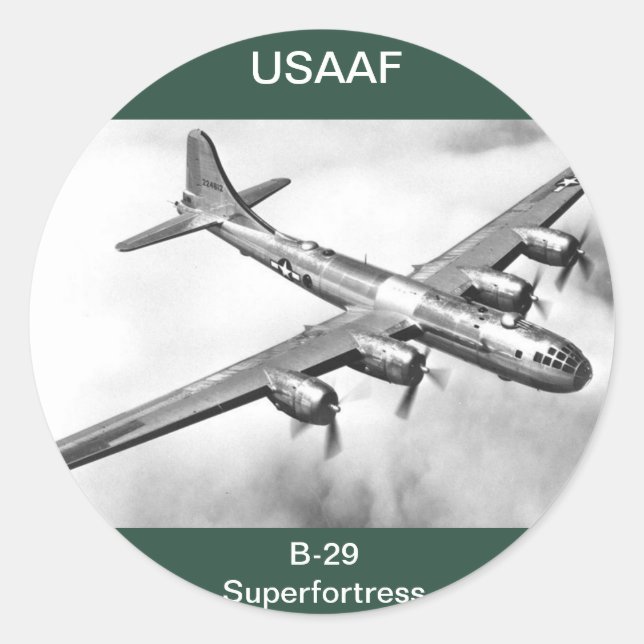 Pegatina de la superfortaleza B-29 de la USAAF (Anverso)