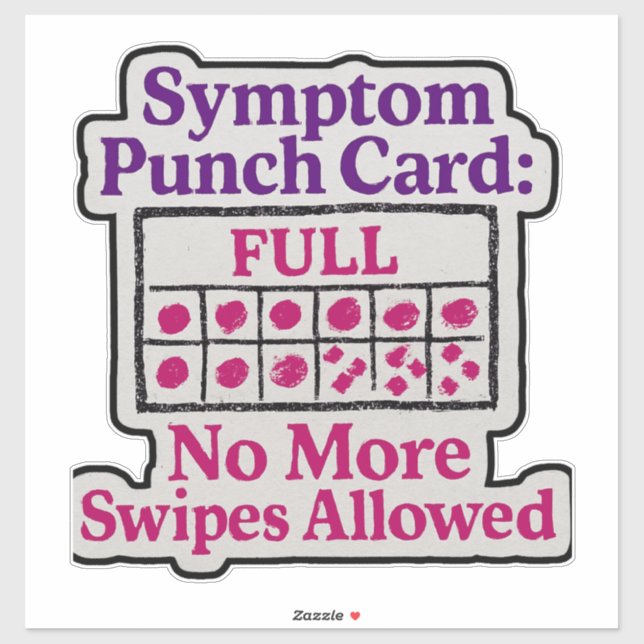 Pegatina de la tarjeta de punción de síntomas (Hoja)
