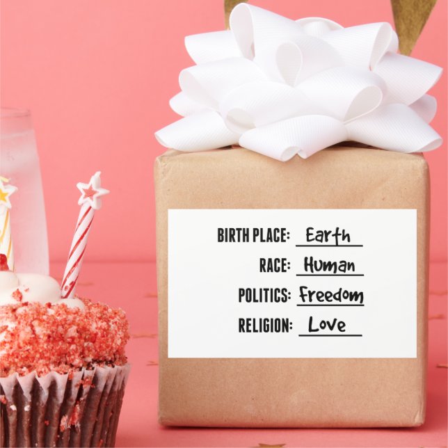 Pegatina DE LA TIERRA DEL LUGAR DE NACIMIENTO (Fiesta)