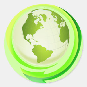Pegatina de la Tierra Verde