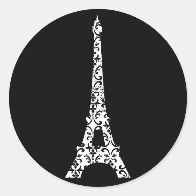 Pegatina de la Torre Eiffel de Damask (Anverso)