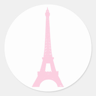 Pegatina de la Torre Eiffel Rosa