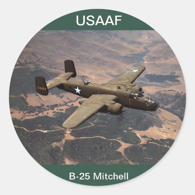 Pegatina de la USAAF B-25 Mitchell (Anverso)