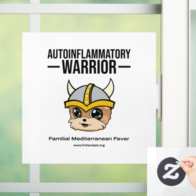 Pegatina de la ventana del guerrero FMF con fondo  (Hogar)