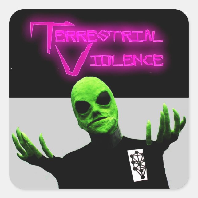 Pegatina de la violencia terrestre (Anverso)